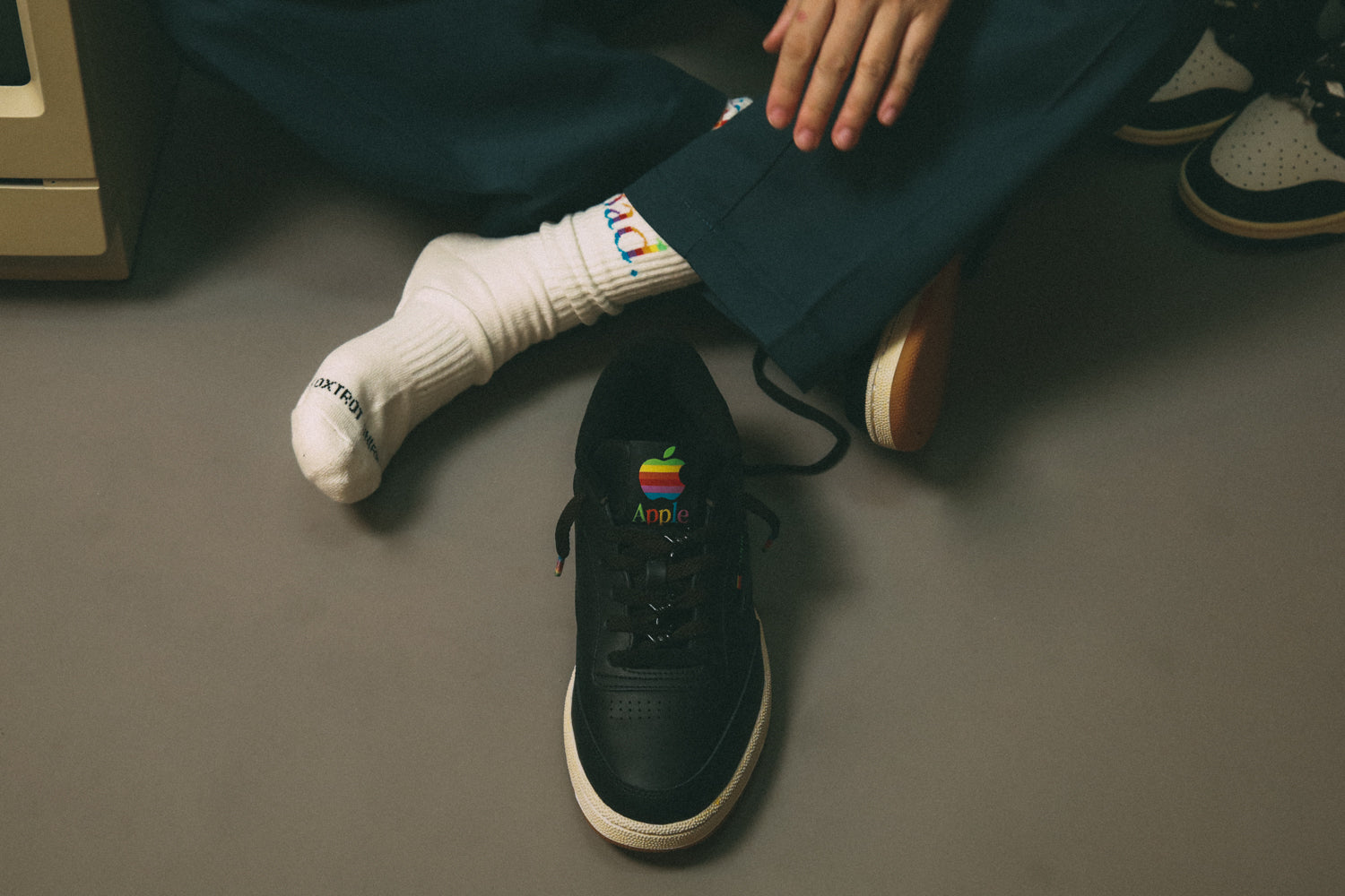 Foxtrot Uniform Bad Apple Socks - Cream Spectrum