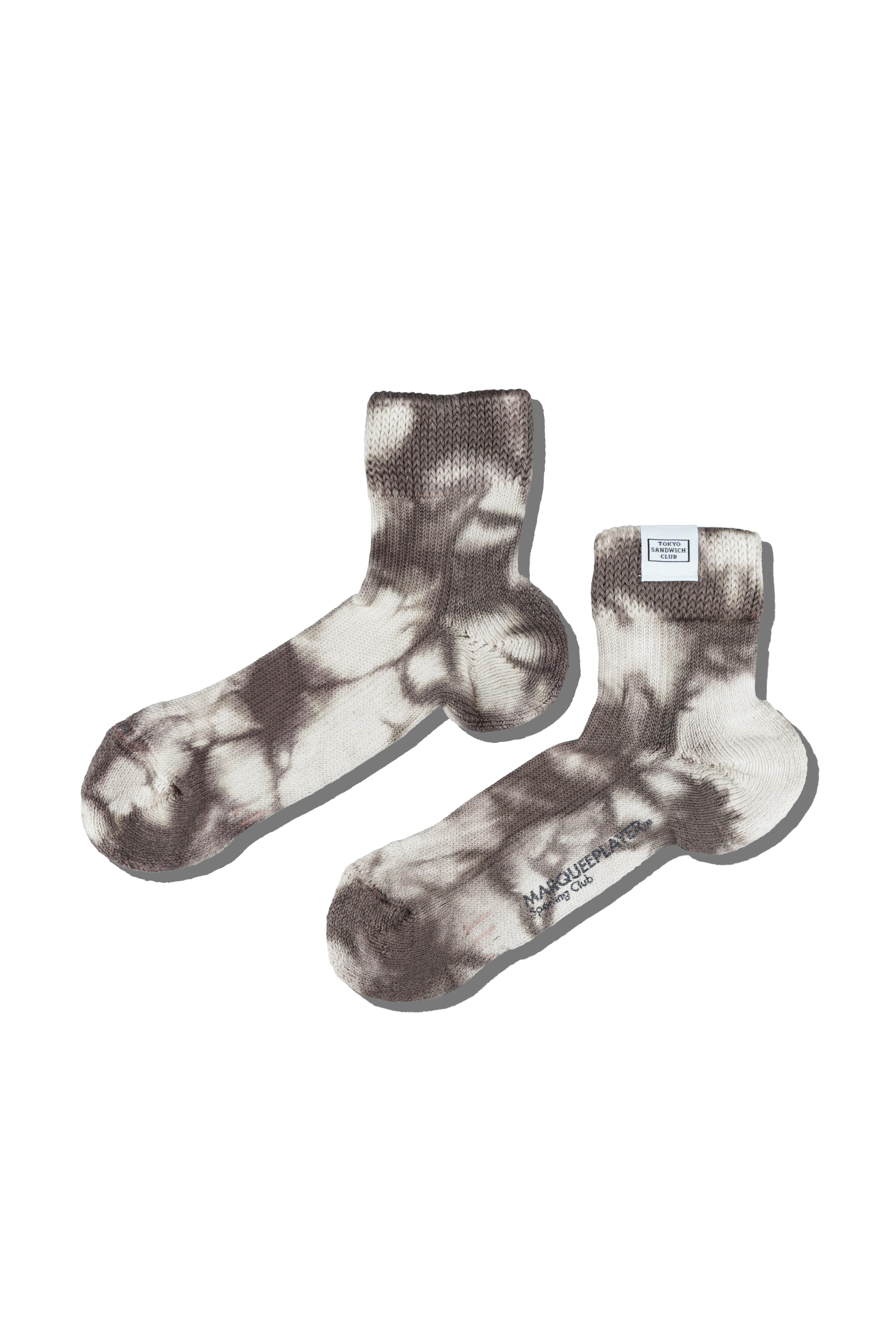 "TSC × MARQUEE PLAYER" Hybrid rib socks 3/4 “Made In Japan” ESPRESSO