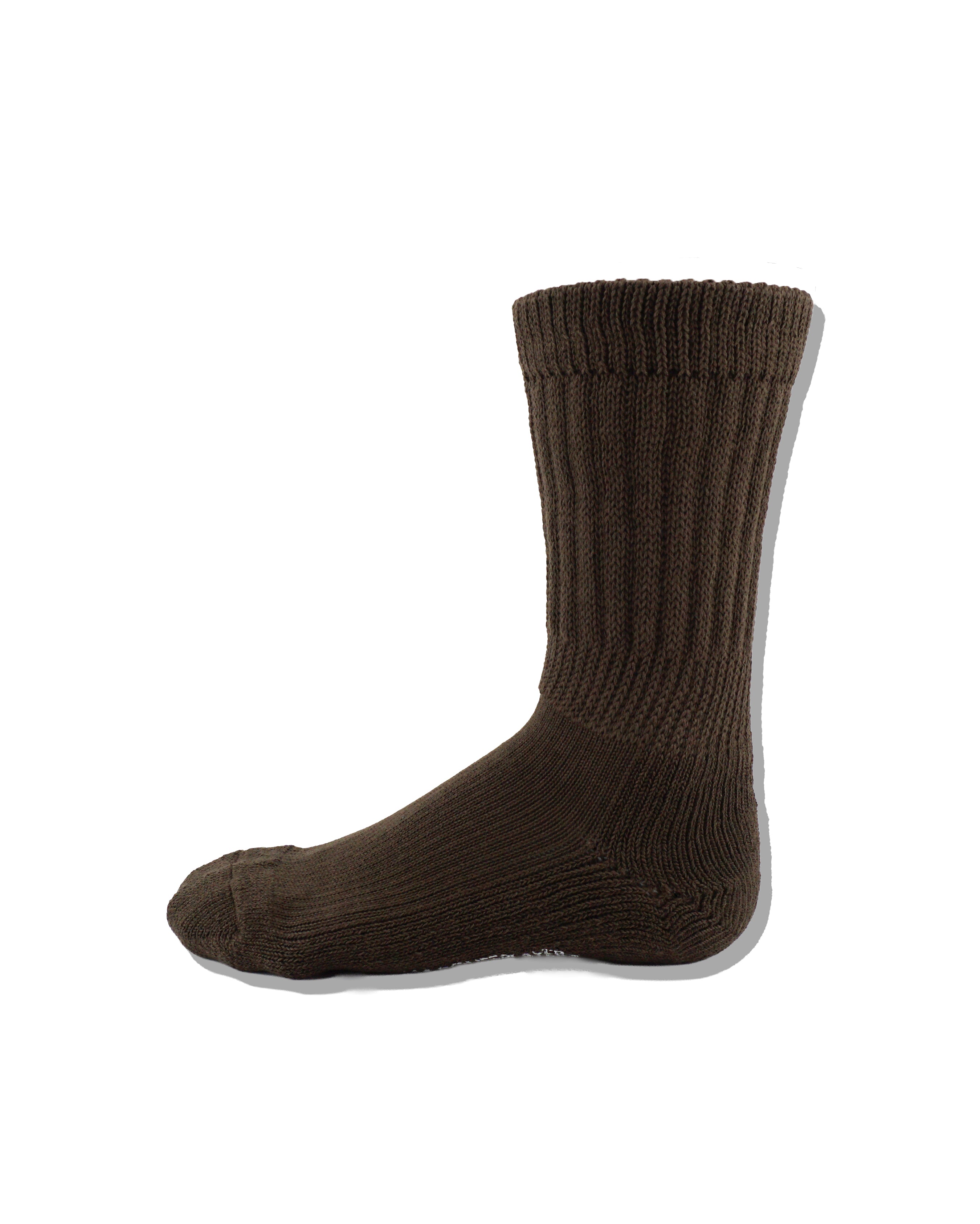 Hybrid rib socks “Made In Japan” dark brown