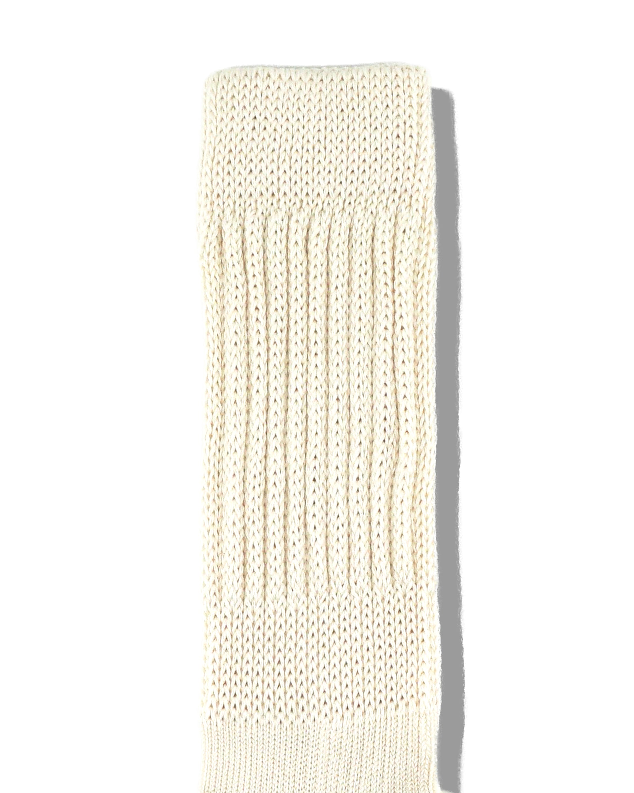 Hybrid rib socks "Made In JAPAN" ivory white