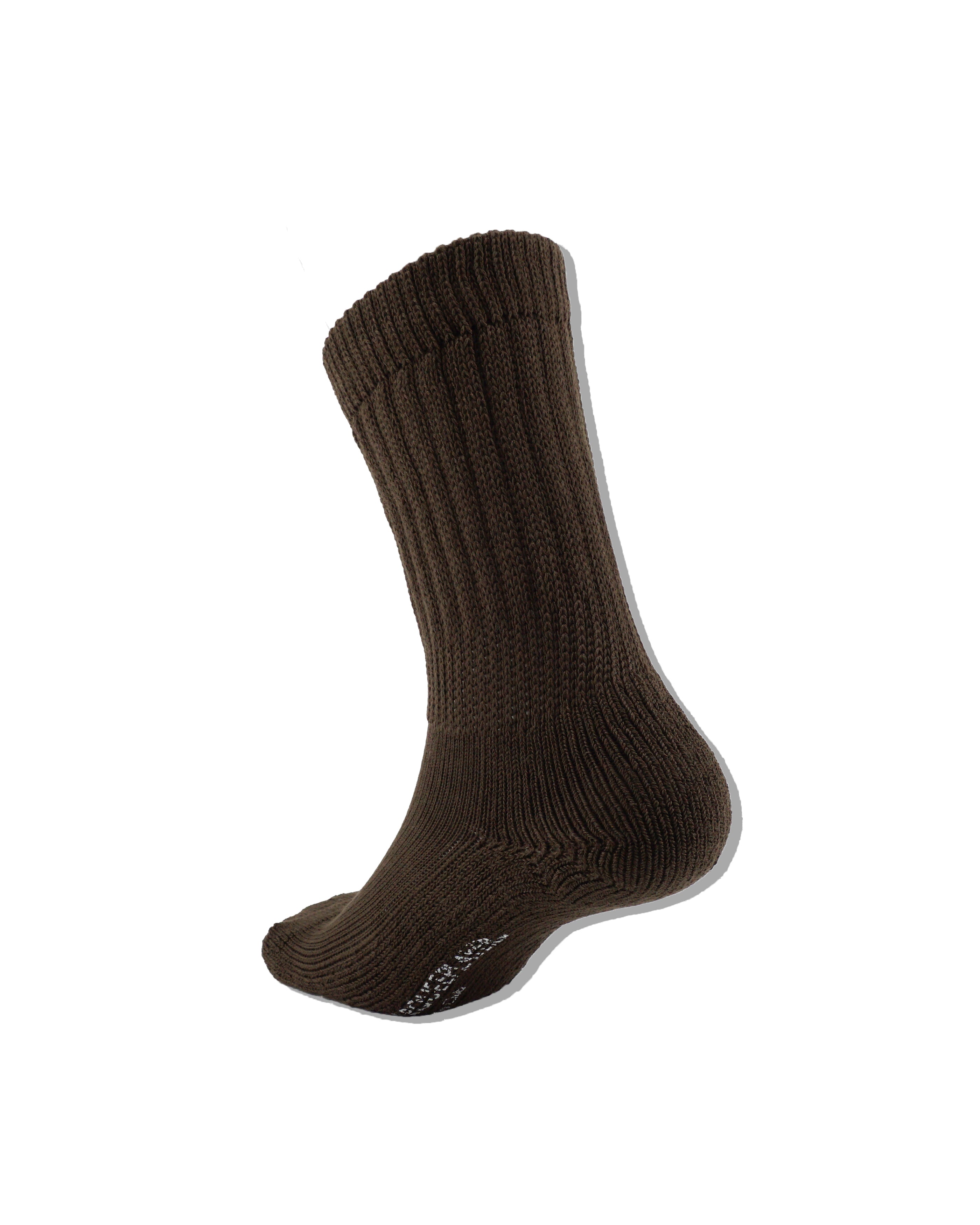 Hybrid rib socks “Made In Japan” dark brown