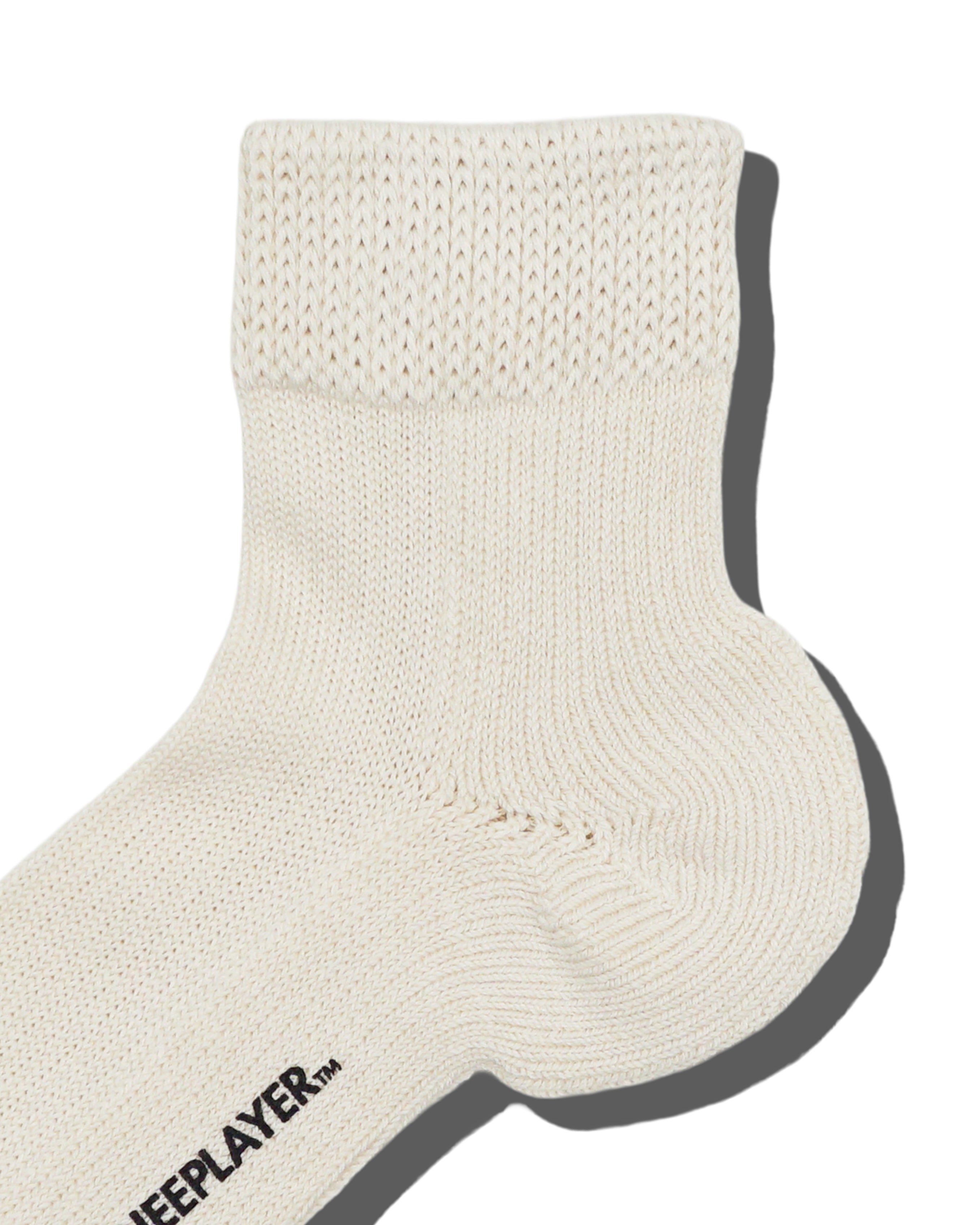 Hybrid rib socks SS "Made In JAPAN" ivory white