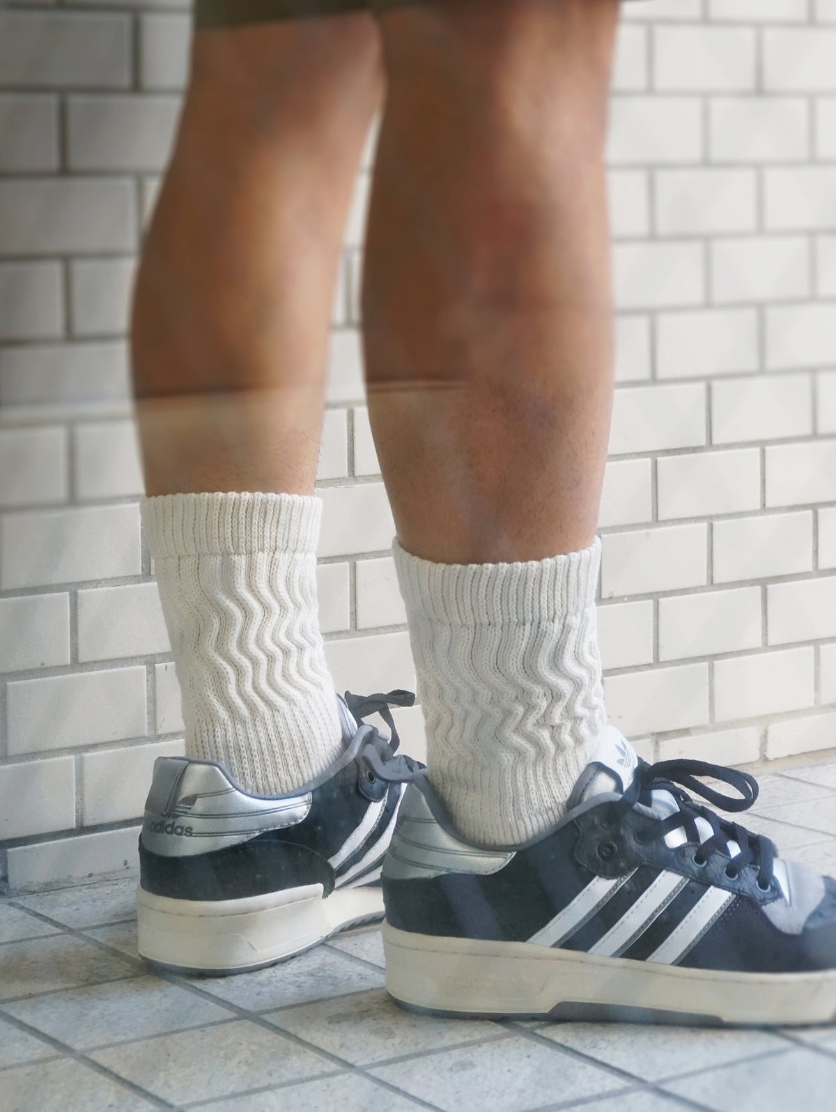 Hybrid rib socks “Made In Japan” olive